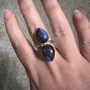 Sterling silver laboradorite ring